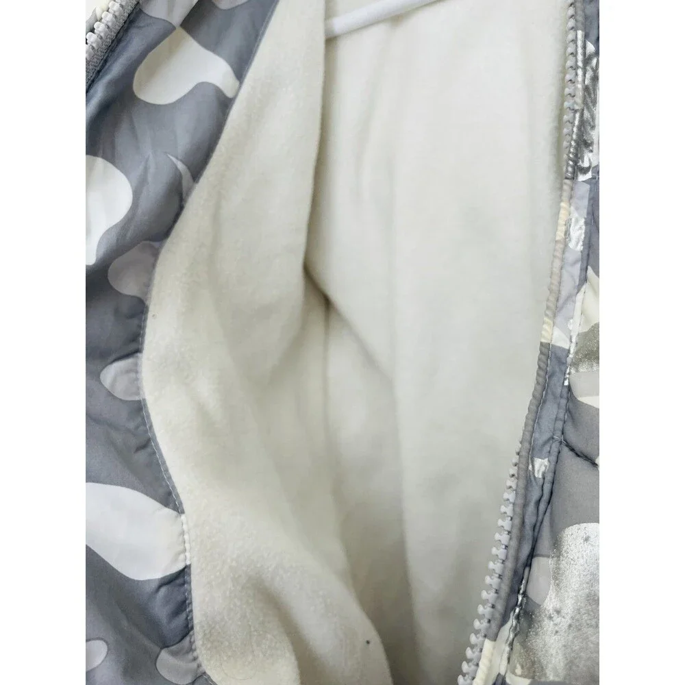 The Children’s Place Kids Silver Puffer Jacket Coat – Size 5/6 – Front Zip